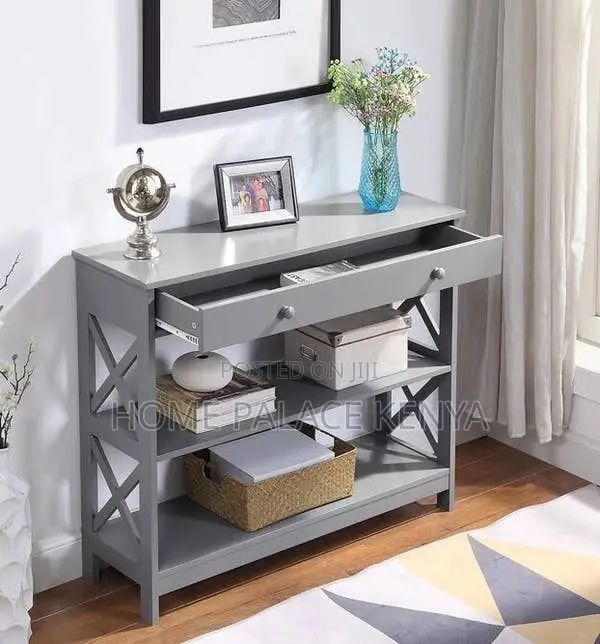 Contemporary Wood Console Table for Living Room - 1