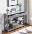 Contemporary Wood Console Table for Living Room - 1