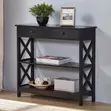 Contemporary Wood Console Table for Living Room - 2