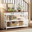 Contemporary Wood Console Table for Living Room - 4
