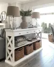Contemporary Wood Console Table for Living Room - 5