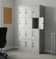 12-Locker Office File Cabinet - White Steel - 3