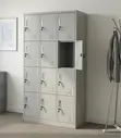 12-Locker Office File Cabinet - White Steel - 4