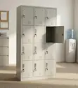 12-Locker Office File Cabinet - White Steel - 5