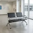 2-Seater Leather Padded Airport Bench - 1