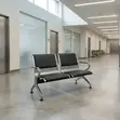 2-Seater Leather Padded Airport Bench - 2