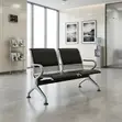 2-Seater Leather Padded Airport Bench - 3
