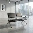 2-Seater Leather Padded Airport Bench - 4