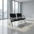 2-Seater Leather Padded Airport Bench - 5