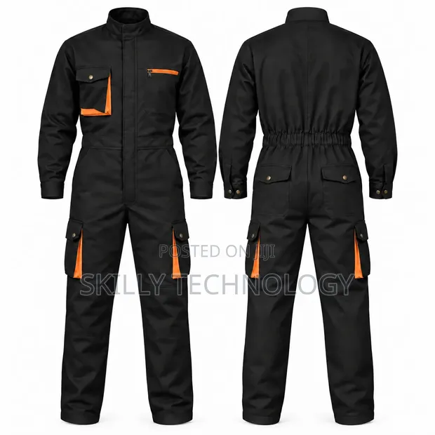 Black Cargo Overall - 1