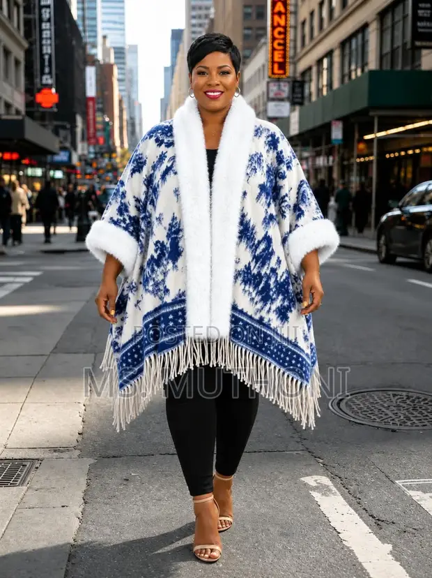 Warm Trendy Ladies Shawl - 1