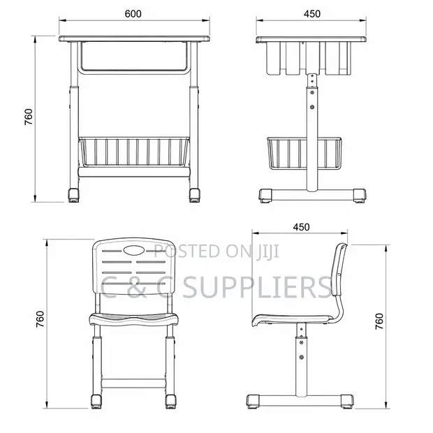Children Training Desk Chair Set - Brand New - 1