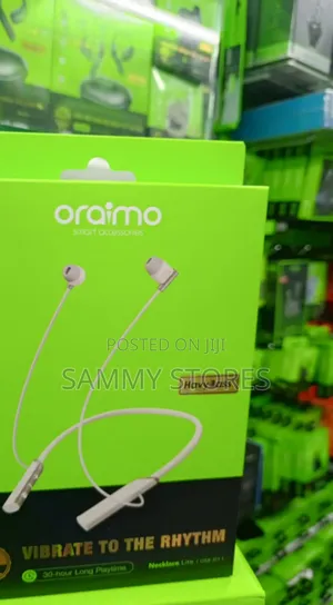 Oraimo Necklace Lite Bluetooth Earphones - Deep Bass, 30hr Playback