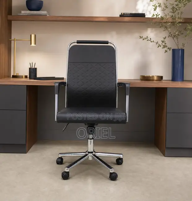 Professional High-Back Faux Leather Office Chair - 1