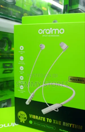 Oraimo HavyBass Neckband Earphones - White