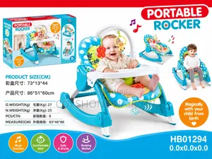 Portable Baby Rocker with Musical Toy Bar