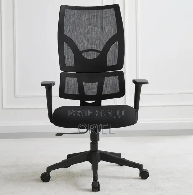 High Back Ergonomic Office Chair - Black - 1