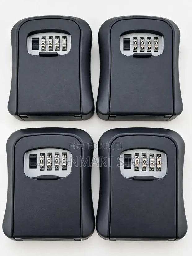 Brand New 4-Digit Password Key Lock Box - Black - 1