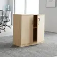 2-Door Office Credenza - Compact Wooden Storage Cabinet - 4