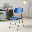 Modern Blue Foldable Plastic Office Chair - 5