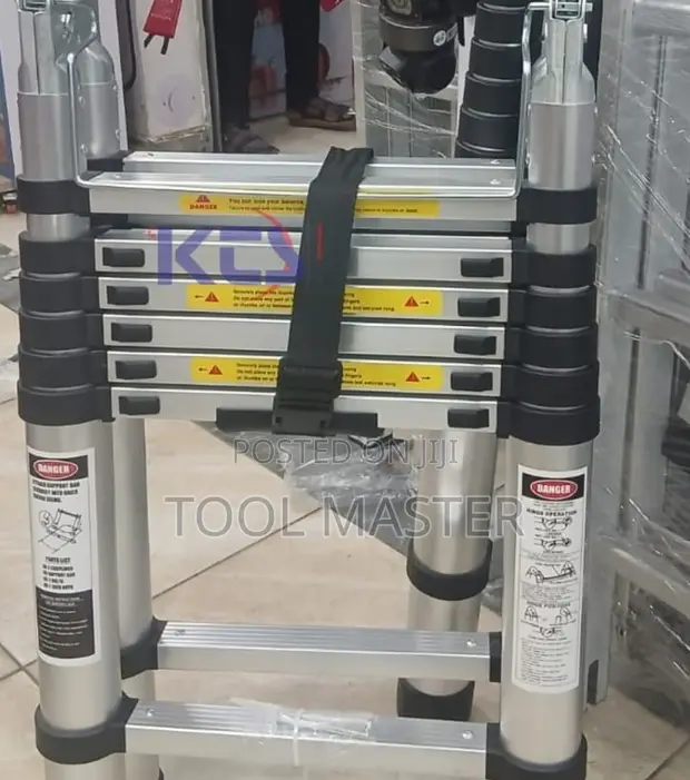 Double Telescopic Ladder 1.9m x 1.9m Aluminium - 1
