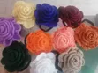 Handmade Crochet Hair Ties - Multi-Color Floral - 2