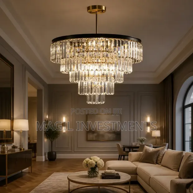Chandelier ya Kifahari ya Tiered Crystal - 1