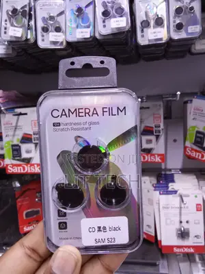 Samsung Galaxy S23 Tempered Glass Camera Lens Protectors (Black)