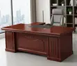 180cm Executive L-Shaped Desk - Mahogany Office Desk - 1