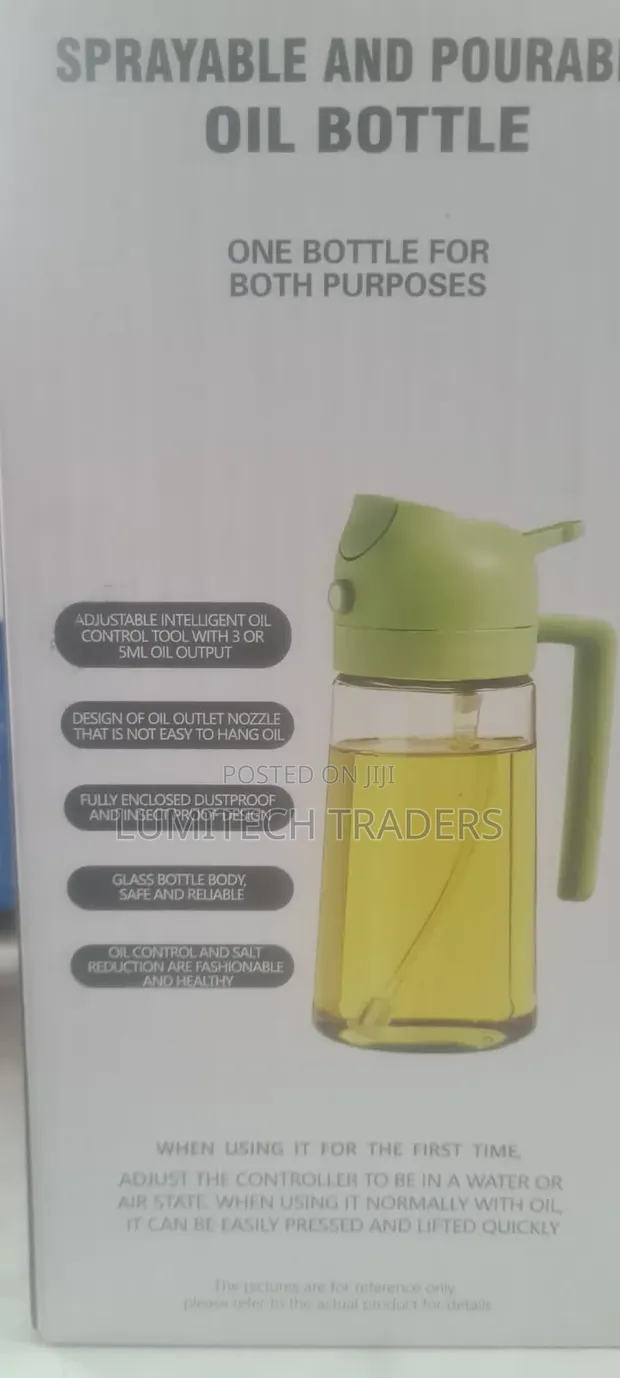2-in-1 Oil Bottle: Sprayable & Pourable - 1