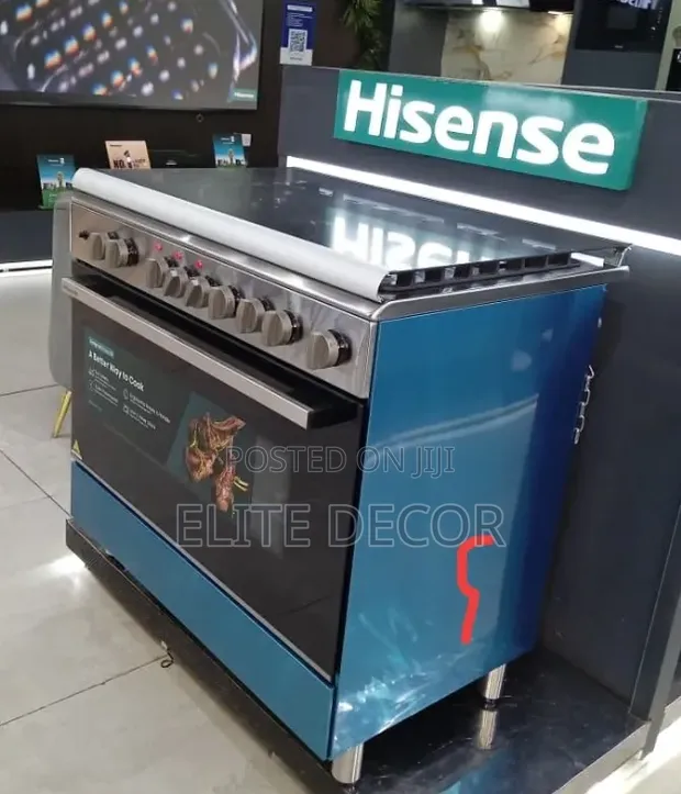 Hisense 60x90cm 6-Burner Gas Electric Cooker with Oven - 1