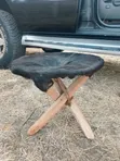 Traditional African Stool - Genuine Hide & Wood - 1