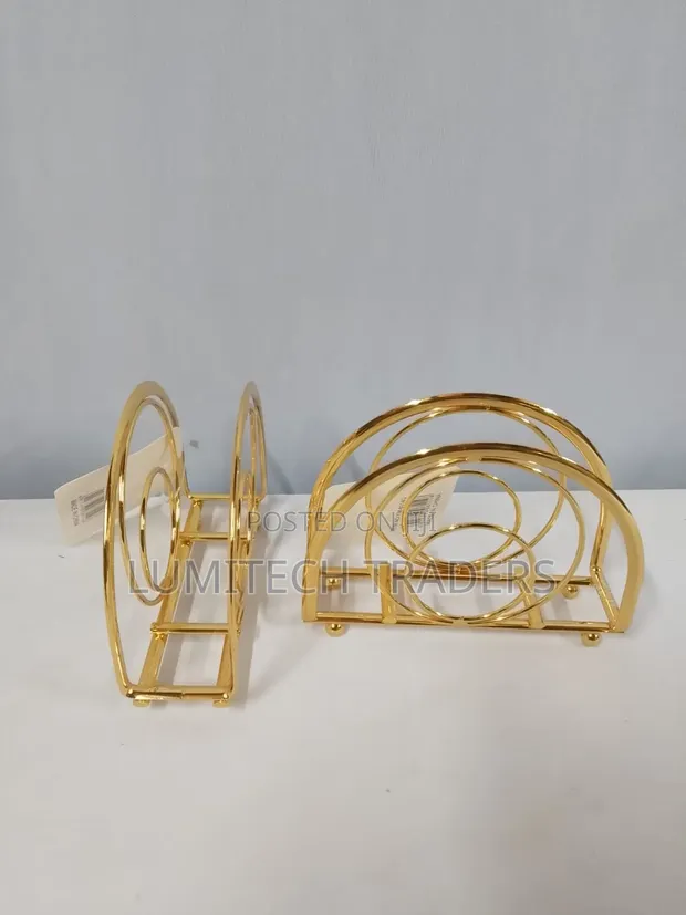 Gold Semi-Circle Tissue Holder - 1