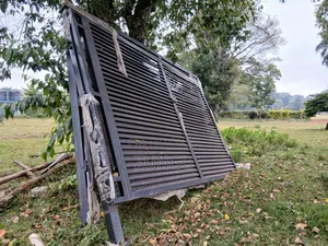 Modern Black Steel Louver Gate - 12ft - Brand New