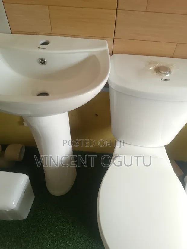 Ceramic Sink and Toilet - 1