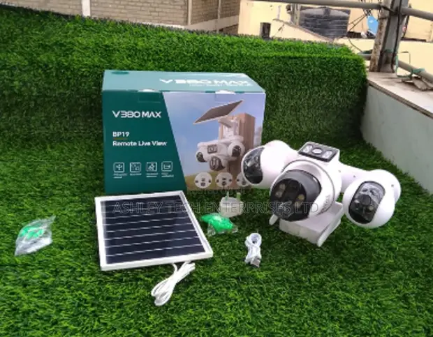Advanced V380 Max 4G Quad Lens Solar CCTV Camera - 1