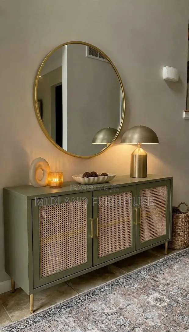 3-Door Modern Rattan Sideboard Cabinet - Pay on Delivery - 1