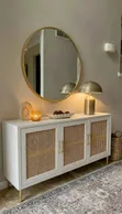 3-Door Modern Rattan Sideboard Cabinet - Pay on Delivery - 2