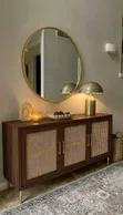 3-Door Modern Rattan Sideboard Cabinet - Pay on Delivery - 3