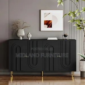 Minimal 4-Door Buffet Cupboard - Order & Pay on Delivery