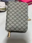 Designer Card Holder - Gray Textured Zip-Around - 2