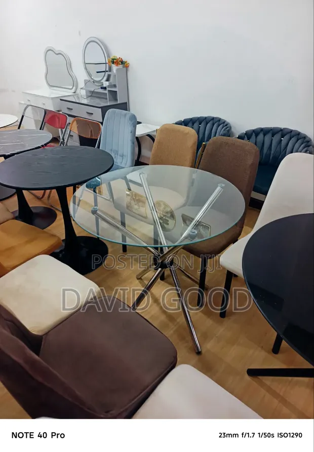 Round Top Glass Table - Brand New - 1