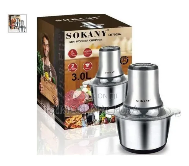 Sokany 3L Stainless Steel Food Chopper - 1