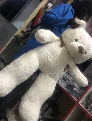 Teddy Bear Nyeupe - 100cm