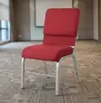 Heavy Duty Fabric Church Chair - Red - 1