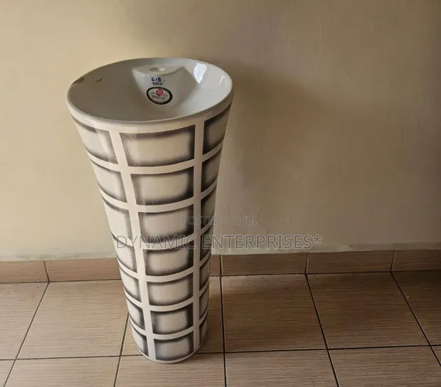 Freestanding Ceramic Pedestal Wash Basin - 1