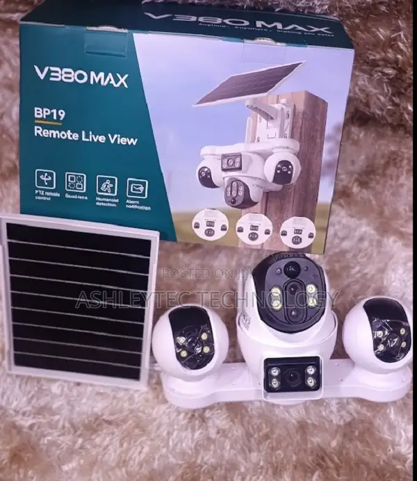 4G Solar PTZ Security Camera Triple Lens CCTV - 1