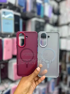 Frosted Translucent Case with Magnetic Rings for iPhone 16 Pro