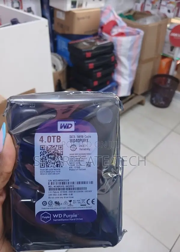 WD Purple 4TB CCTV Surveillance HDD - 1