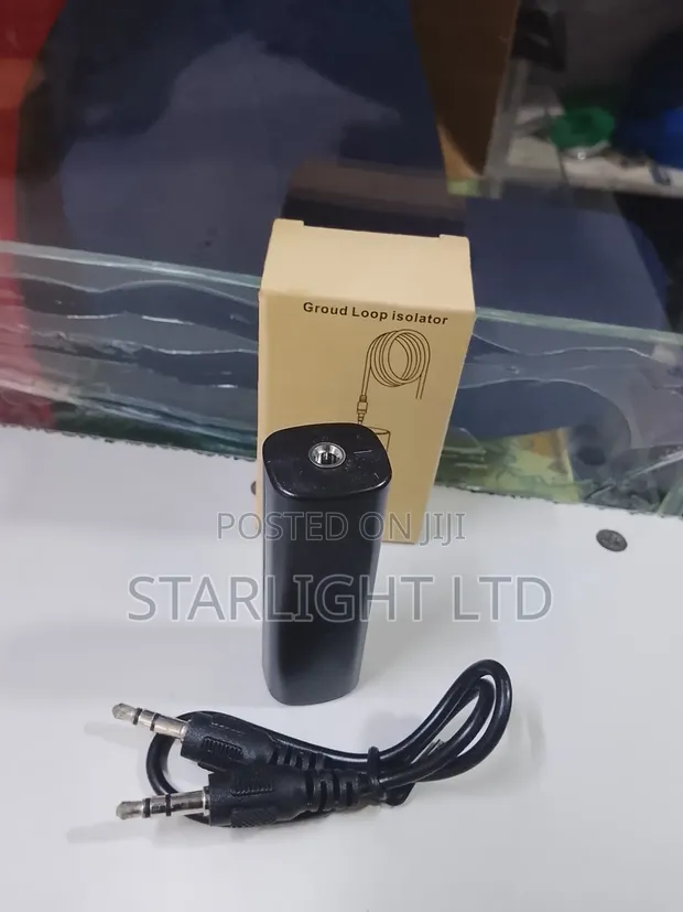 Portable Ground Loop Isolator with 3.5mm Aux Cable - 1